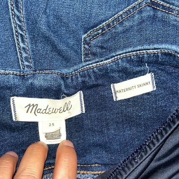 Madewell Maternity Over-the-Belly Skinny Jeans Blue Coronet Wash 25 - Picture 8 of 10